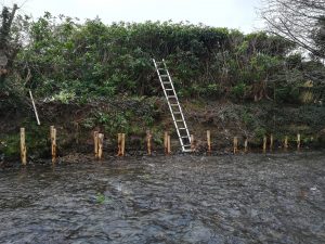 River bank reinforcement day 1, Wales