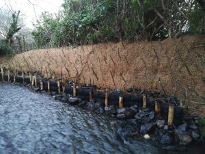 River bank reinforcement day 4, Wales